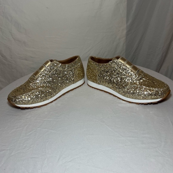 Gold Glitter Tennis Shoes/Sneakers - NWOT - Picture 6 of 10